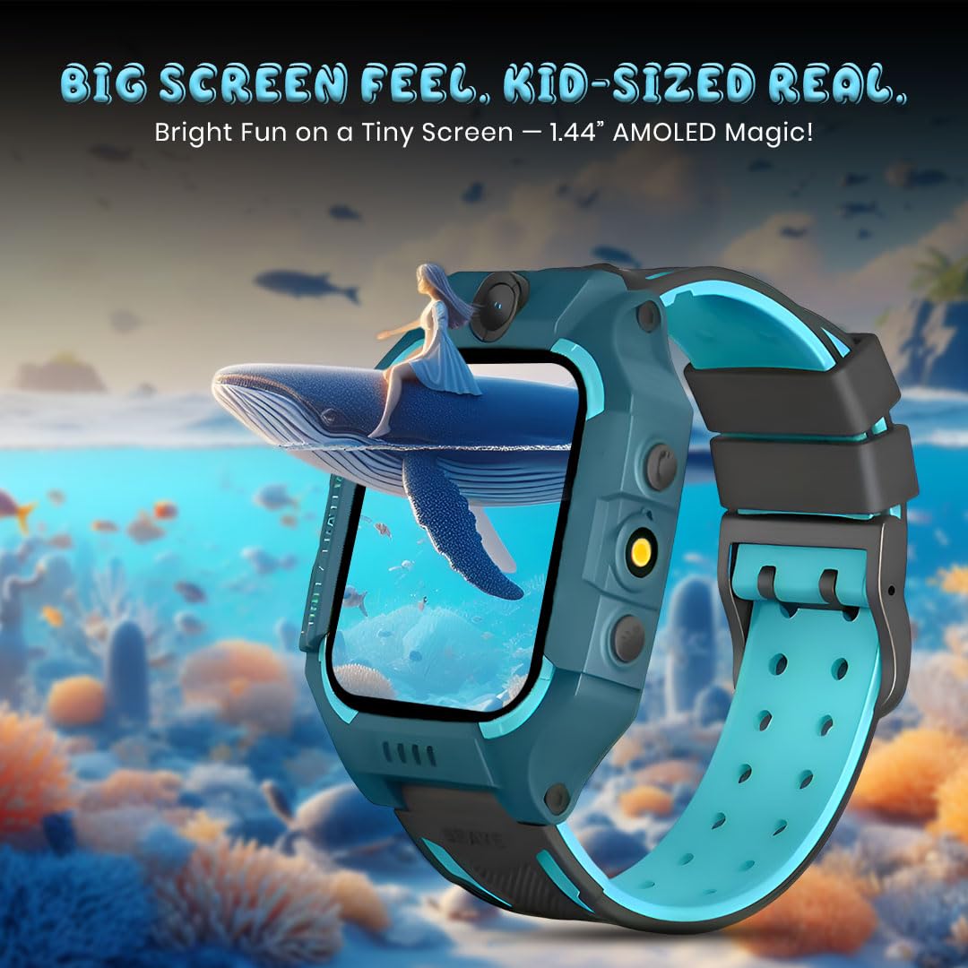 Kids Smart Watch, 2G/3G Connectivity, Two-Way Calling, Voice Calling, GPS Tracker, SOS Function, Camera & Water Rasistence, Smartwatch for Kids - Boys & Girls
