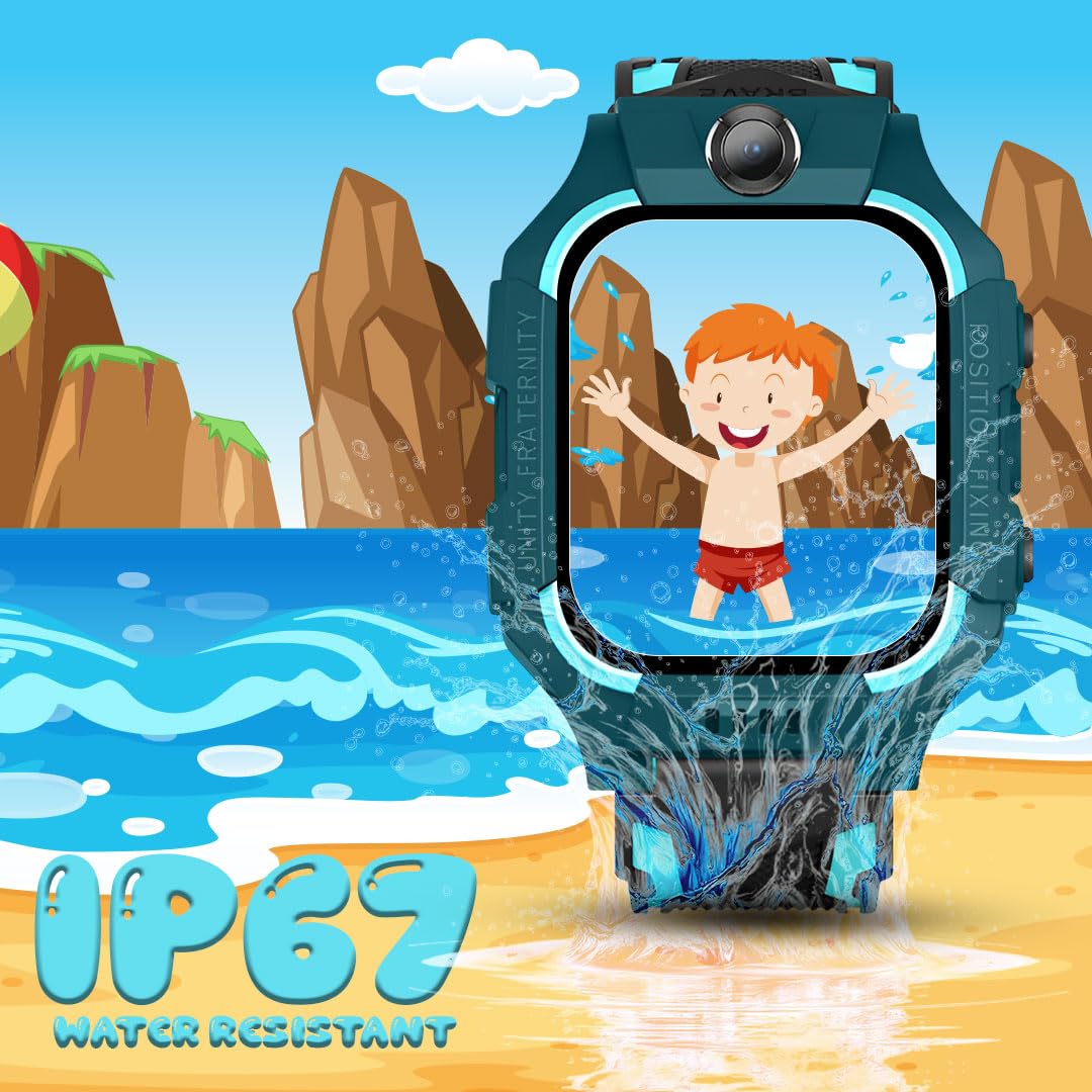 Kids Smart Watch, 2G/3G Connectivity, Two-Way Calling, Voice Calling, GPS Tracker, SOS Function, Camera & Water Rasistence, Smartwatch for Kids - Boys & Girls