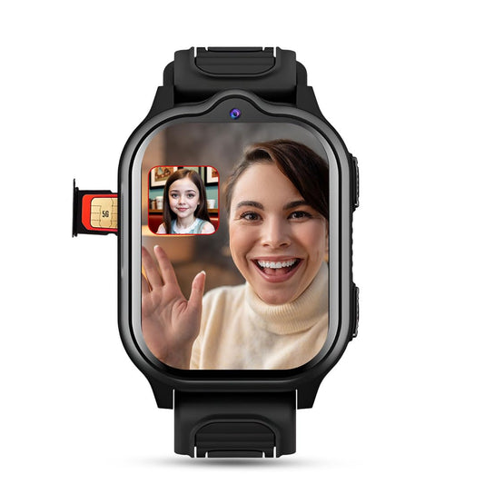 TrackNova 4G/5G Kids Smart Watch | HD Video Call | Live GPS Tracking | App Control | Safe Zone & SOS | Games | Family Chat | 800mAh Long Battery | FaceLock | Safety Watch for Kids