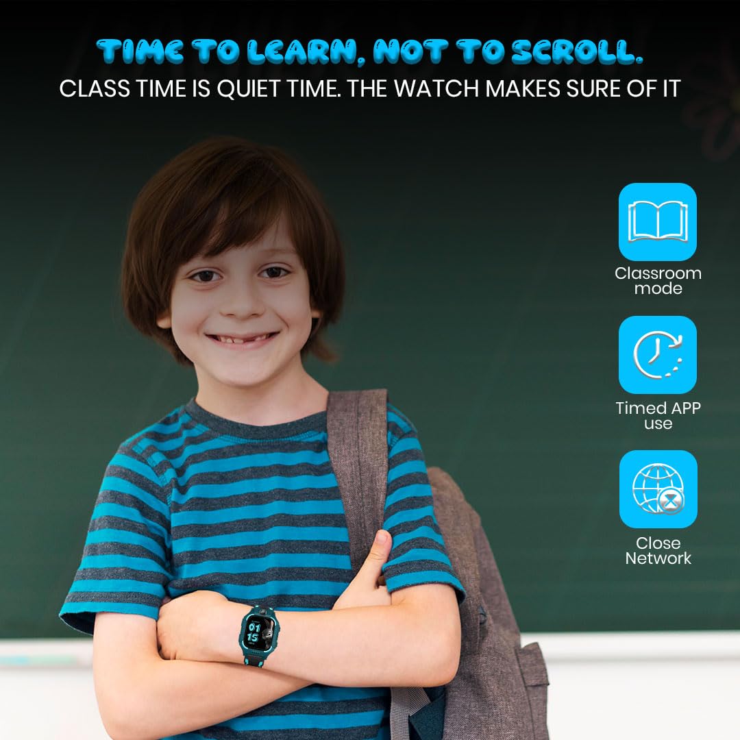 Kids Smart Watch, 2G/3G Connectivity, Two-Way Calling, Voice Calling, GPS Tracker, SOS Function, Camera & Water Rasistence, Smartwatch for Kids - Boys & Girls